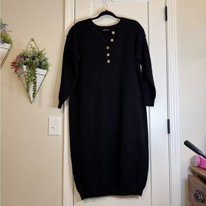 Pretty Garden Thermal Weave Sweater Dress